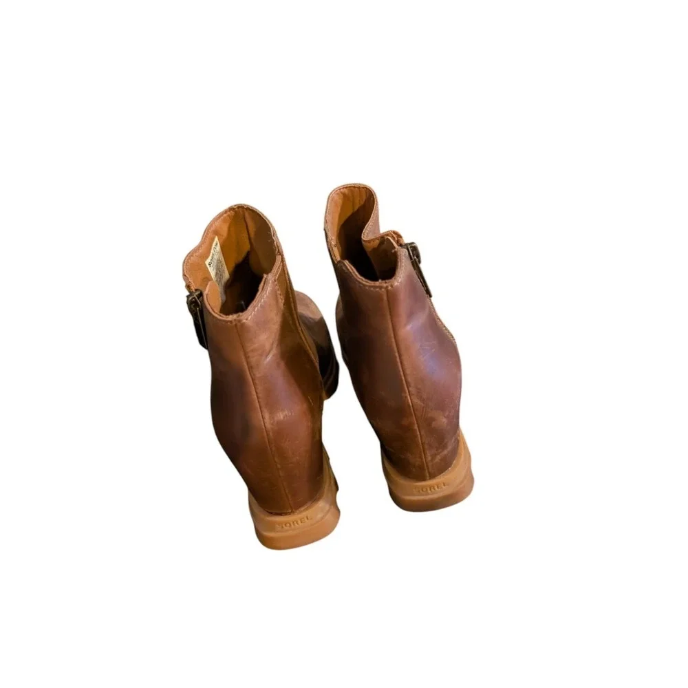 SOREL Joan Of Arctic Wedge II Chelsea Boot  -‎ Hazelnut Brown Women SZ 8.5